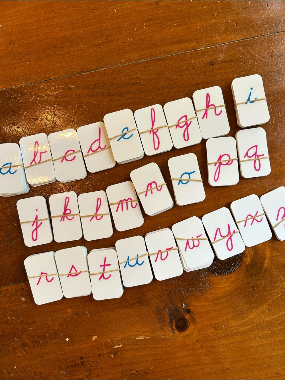 Alphabet Cursive Flash Cards Set - Montessori Learning - Picture 2 of 5